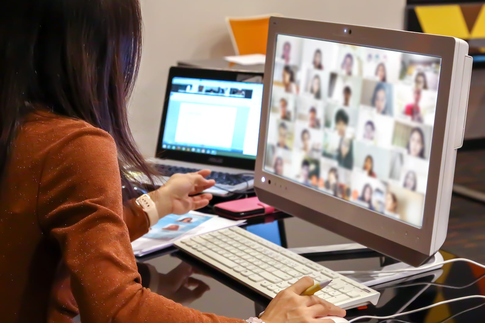 woman at computer