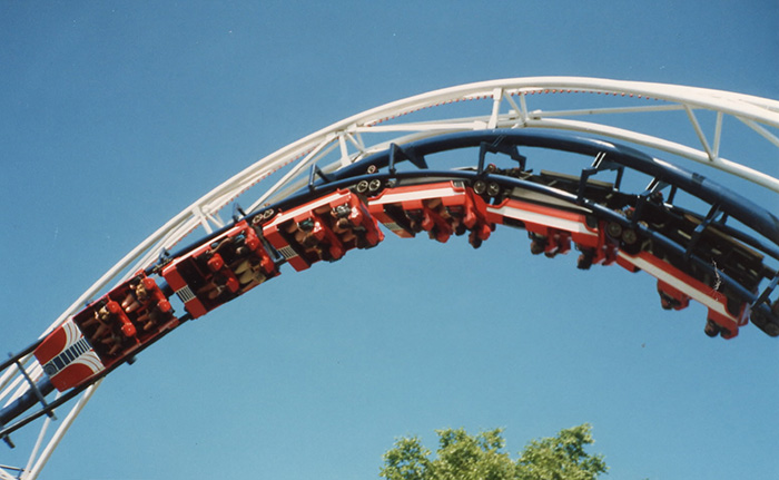 Upside down rollercoaster