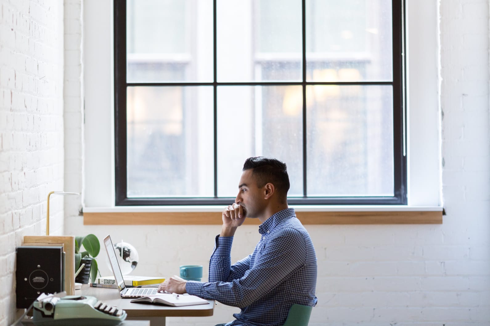 frustrated man on a computer