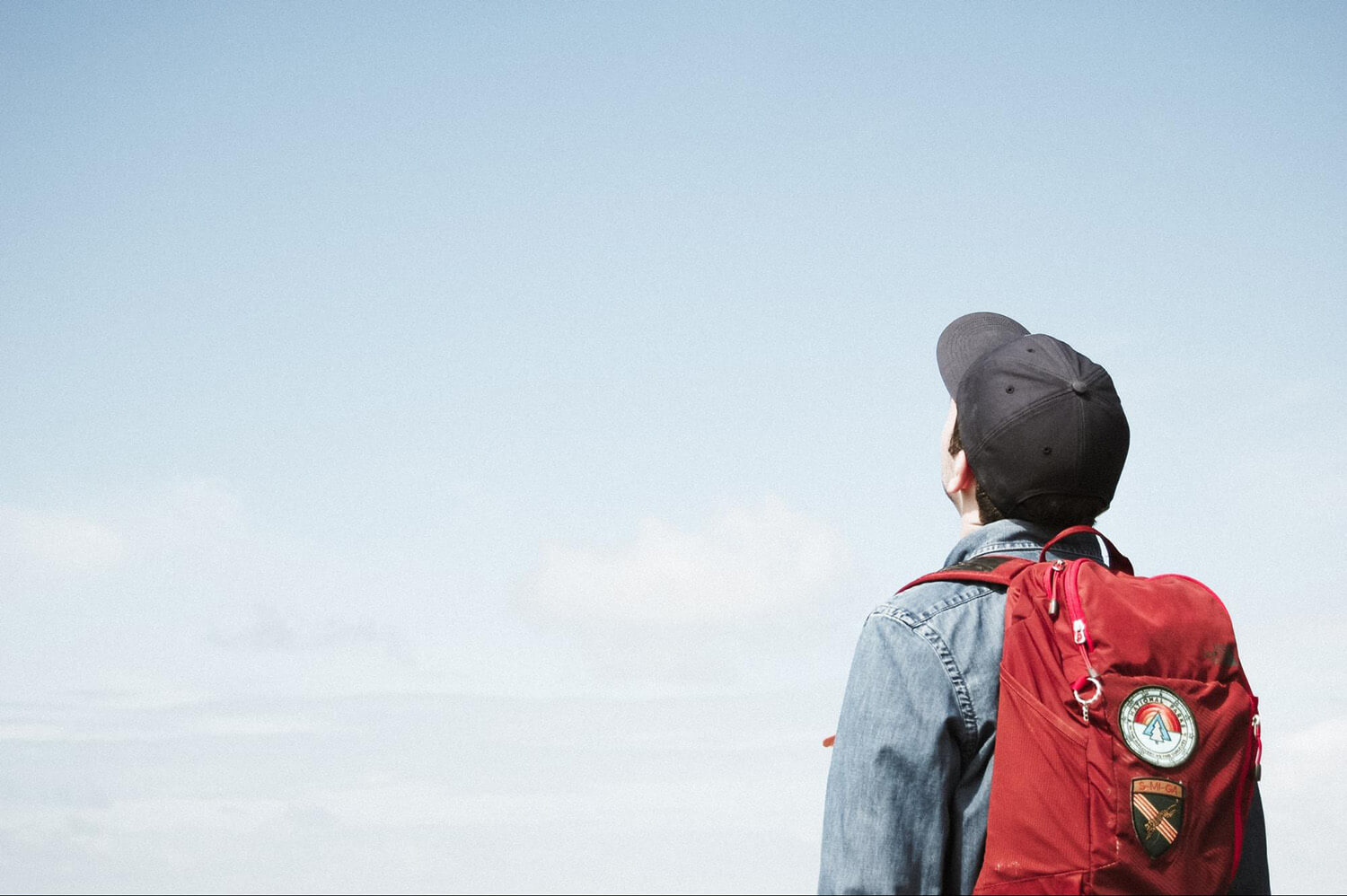 image of student looking in the distance