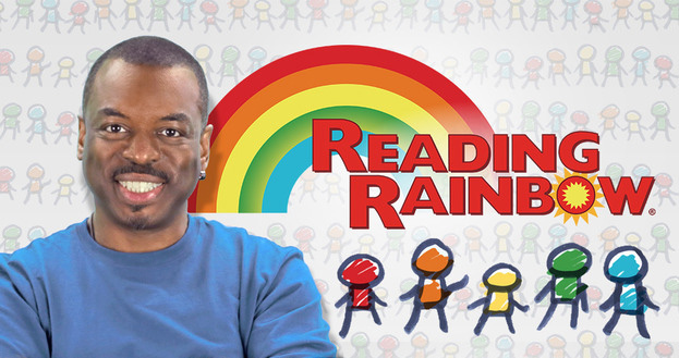 LeVar Burton and Reading Rainbow logo