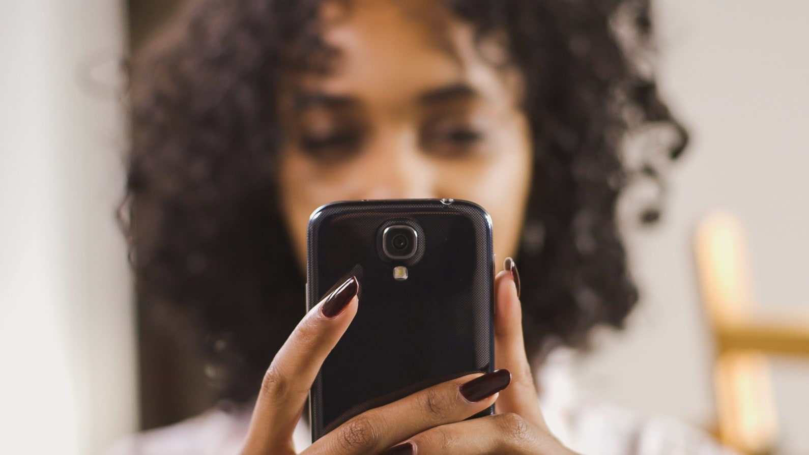 Woman holding a phone