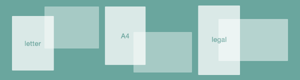 Comparison of paper sizes