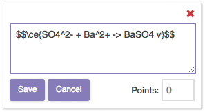 Chemical Expression in the Crowdmark Comment Field