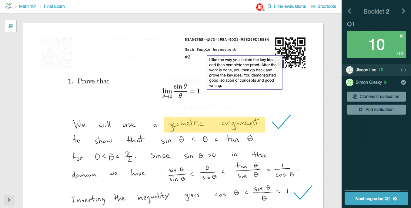 Multiple evaluations left on a page