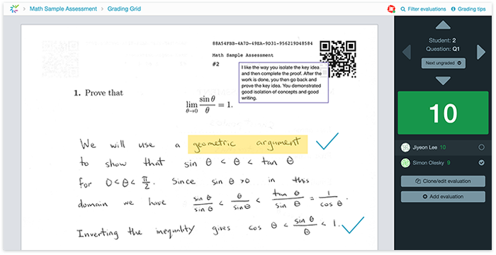 Multiple evaluations left on student work